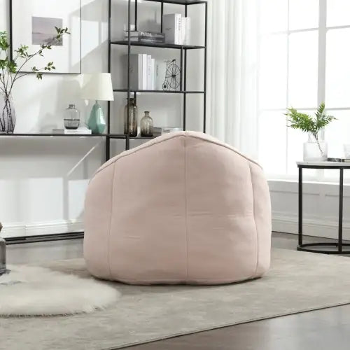 Cozy Pink Bean Bag Chair with Footrest