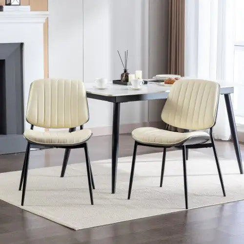 Mid-Century Chic Dining Chair Duo