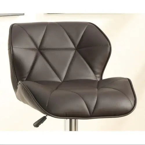 Chic Brown Faux Leather Barstools