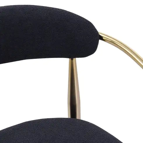 Modern Boucle Bar Stools Set Of 2 Modern Upholstered Bar Height Barstools Vintage High Island Chairs With Metal Frame Back Arms For Kitchen Home Pub Dining Room