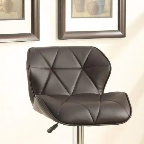Chic Brown Faux Leather Barstools