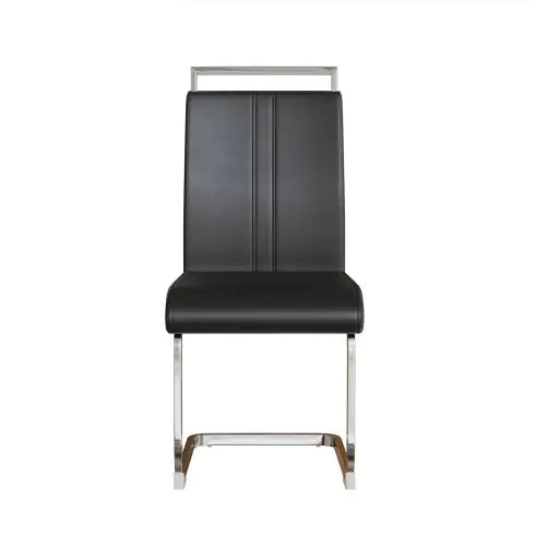 Chic C-Line Faux Leather Dining Chairs - Set of 2