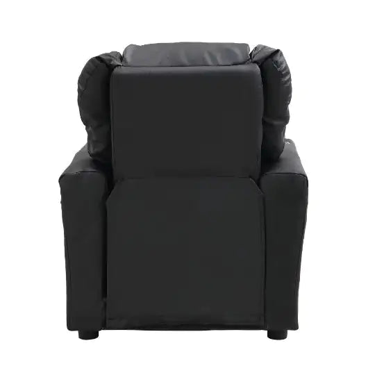 Kids Recliner Chair Black PVC