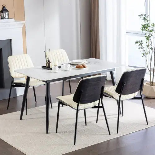 Mid-Century Chic Dining Chair Duo