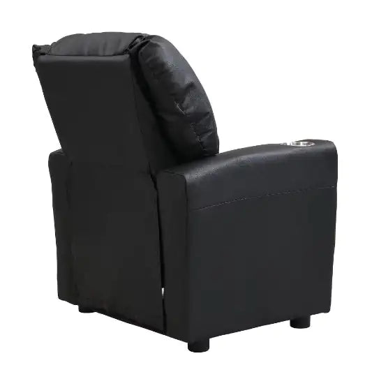 Kids Recliner Chair Black PVC