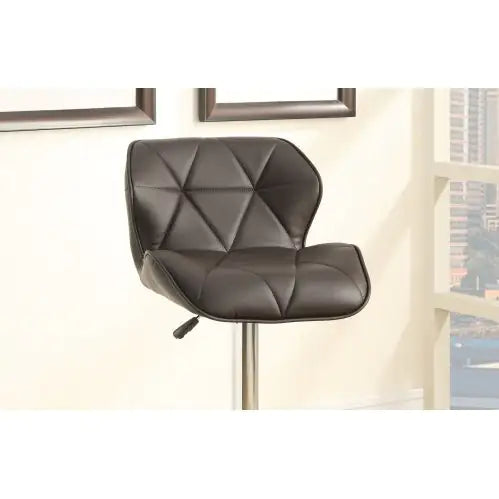 Chic Brown Faux Leather Barstools
