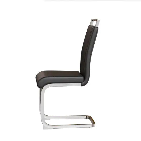 Chic C-Line Faux Leather Dining Chairs - Set of 2