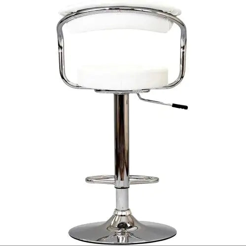 Chic White Adjustable Bar Stools - Set of 2