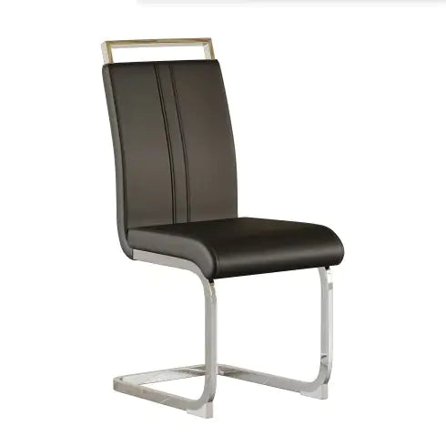 Chic C-Line Faux Leather Dining Chairs - Set of 2