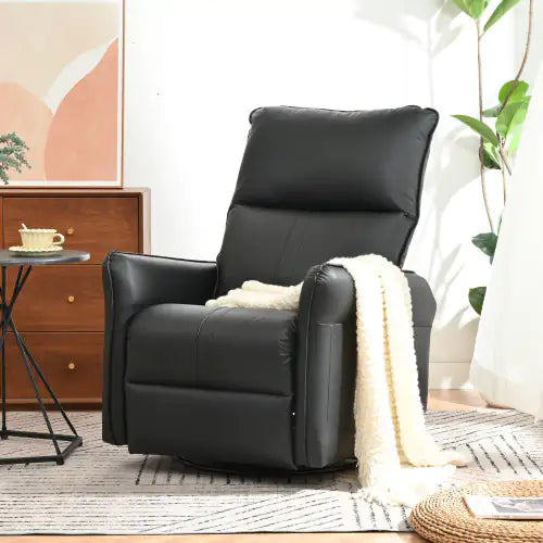 Cozy Glide Swivel Recliner - Sleek Black