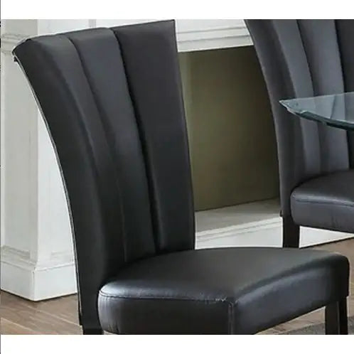 Chic Black Faux Leather Dining Chairs - Set of 2
