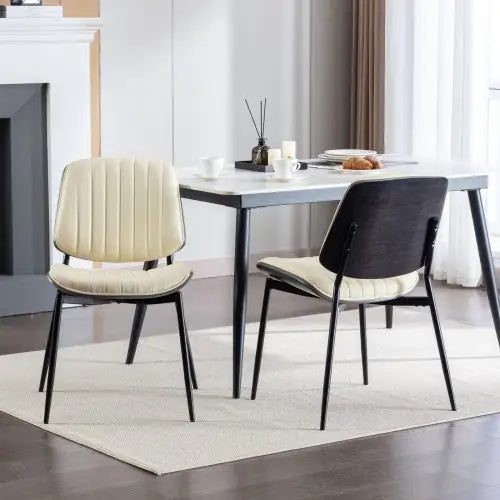 Mid-Century Chic Dining Chair Duo