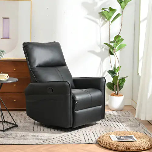 Cozy Glide Swivel Recliner - Sleek Black