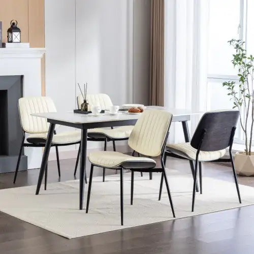 Mid-Century Chic Dining Chair Duo