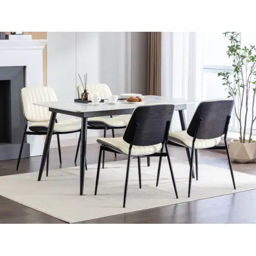 Mid-Century Chic Dining Chair Duo