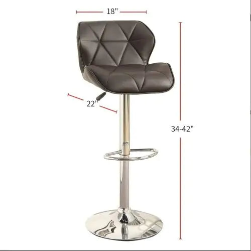 Chic Brown Faux Leather Barstools