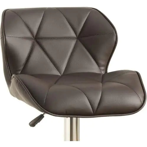 Chic Brown Faux Leather Barstools