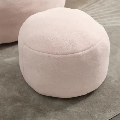 Cozy Pink Bean Bag Chair with Footrest