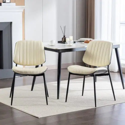 Mid-Century Chic Dining Chair Duo