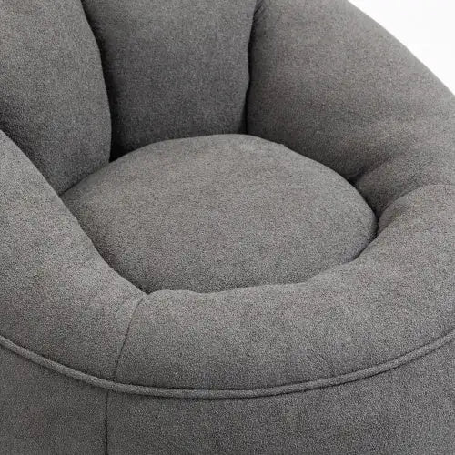 Cozy Grey Bean Bag Chair with Footrest
