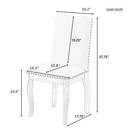 4 Wooden Cushioned Dining Chairs