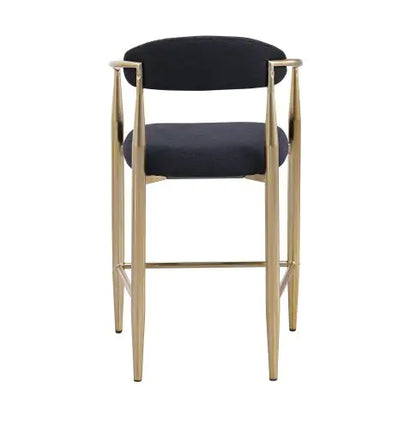 Modern Boucle Bar Stools Set Of 2 Modern Upholstered Bar Height Barstools Vintage High Island Chairs With Metal Frame Back Arms For Kitchen Home Pub Dining Room