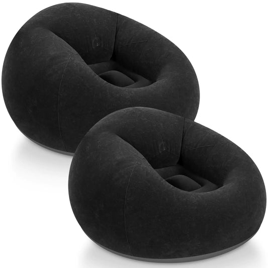 ComfyBreeze Inflatable Loungers - 2 Pack Black