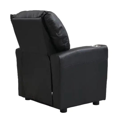 Kids Recliner Chair Black PVC