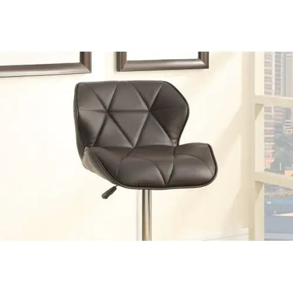 Chic Brown Faux Leather Barstools