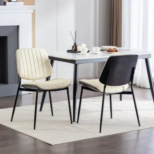 Mid-Century Chic Dining Chair Duo