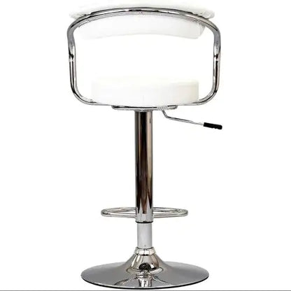 Chic White Adjustable Bar Stools - Set of 2