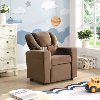 Kids Recliner Chair Black PVC