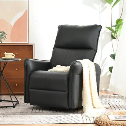 Cozy Glide Swivel Recliner - Sleek Black