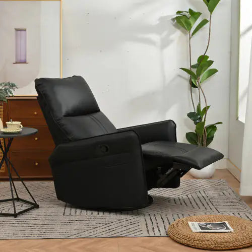 Cozy Glide Swivel Recliner - Sleek Black