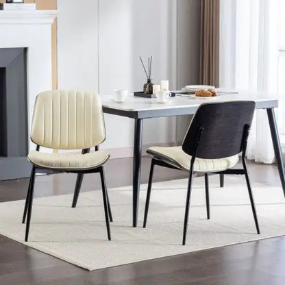 Mid-Century Chic Dining Chair Duo