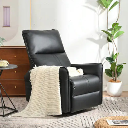 Cozy Glide Swivel Recliner - Sleek Black